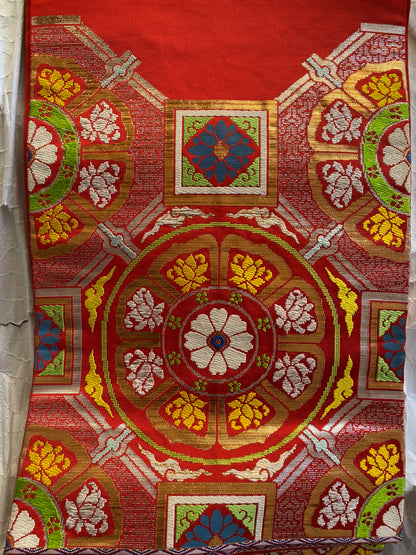 Vintage Tatsumura Heizo II Nishijin Silk Obi – Shosoin-Inspired Medallion Design