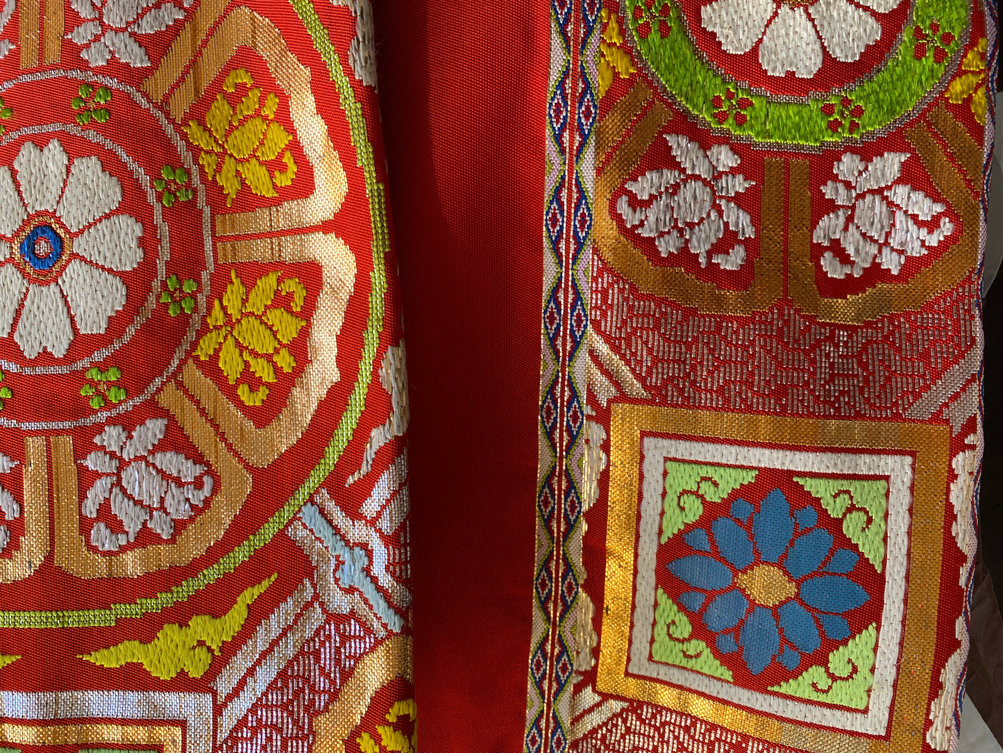 Vintage Tatsumura Heizo II Nishijin Silk Obi – Shosoin-Inspired Medallion Design