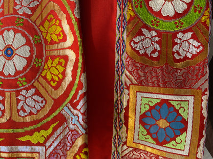 Vintage Tatsumura Heizo II Nishijin Silk Obi – Shosoin-Inspired Medallion Design