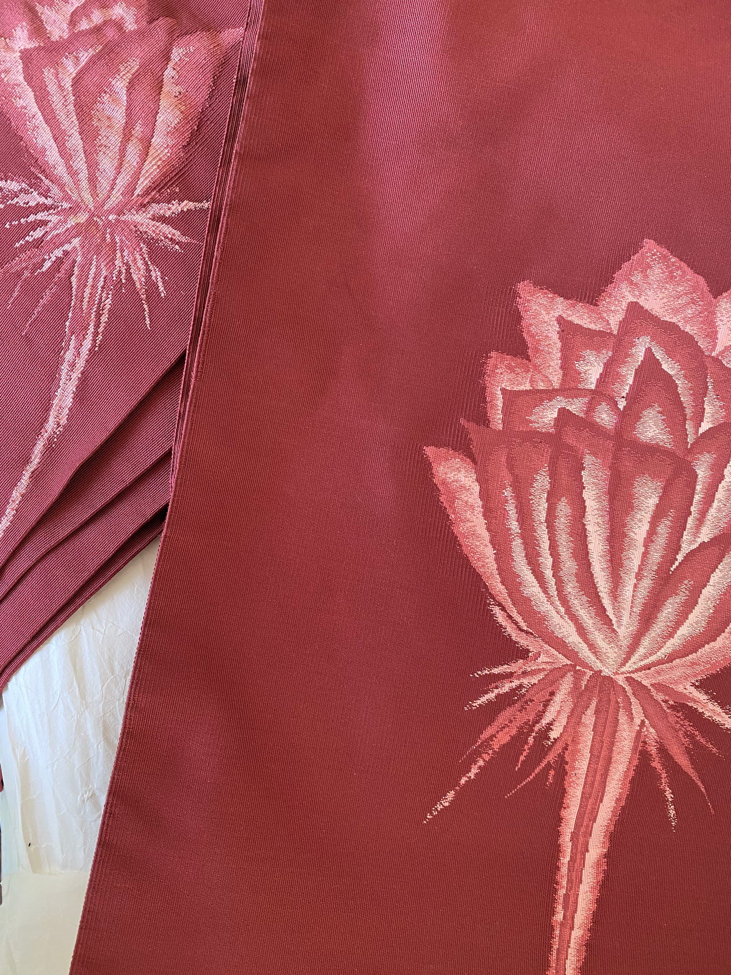 Vintage 1970s Silk Nagoya Obi – Sukui Weave Roses