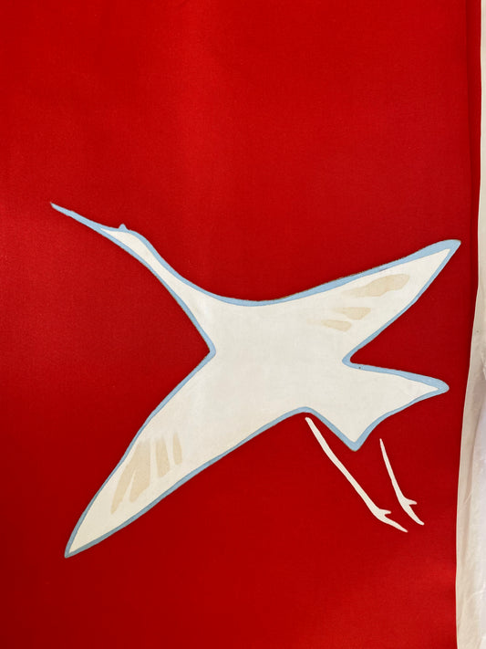 Nagoya obi   Kyoto, Japan, c.1965 Shioze silk, hand-painted yuzen dyeing