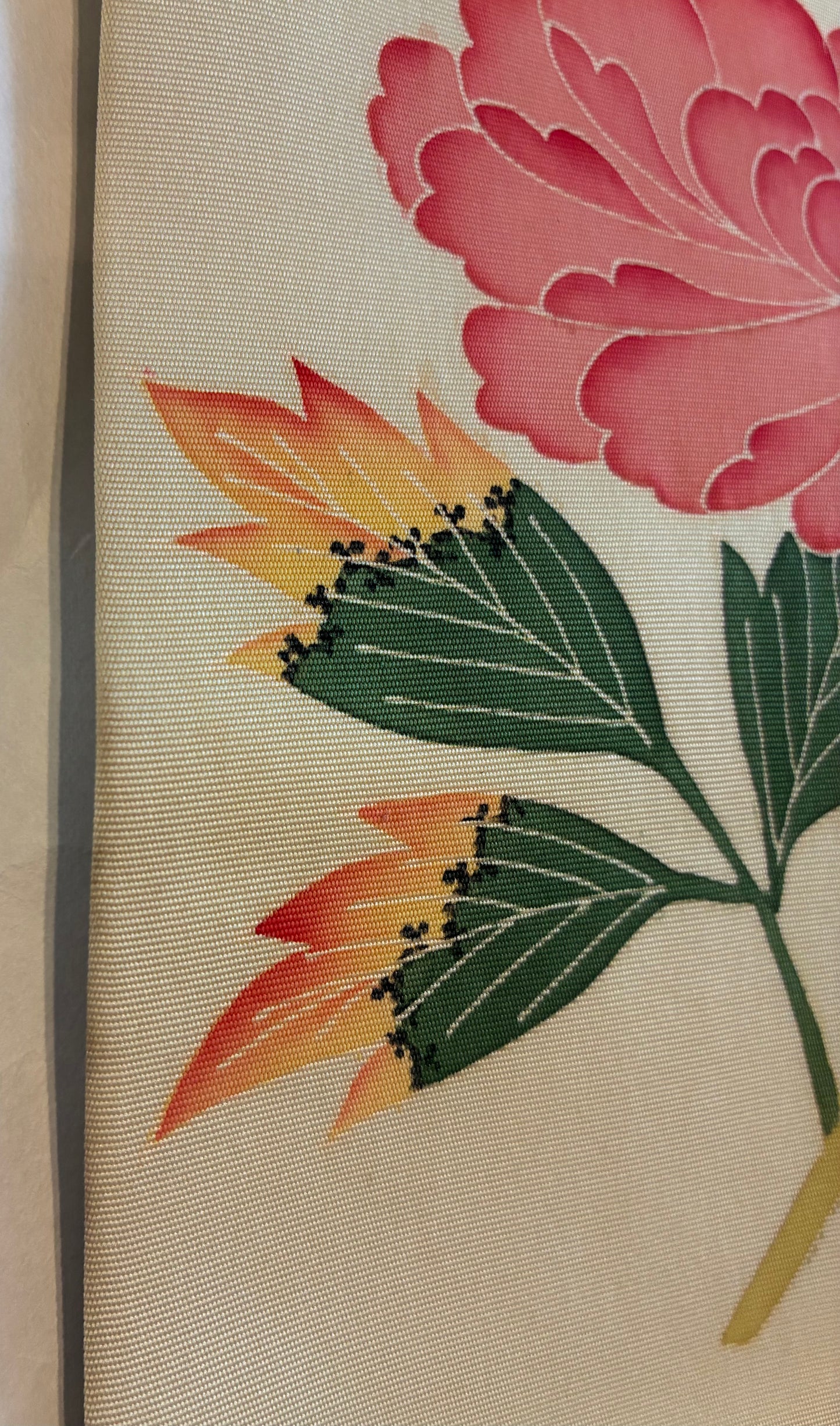 1970s Kaga Yuzen Hand-Painted Nagoya Obi Vintage