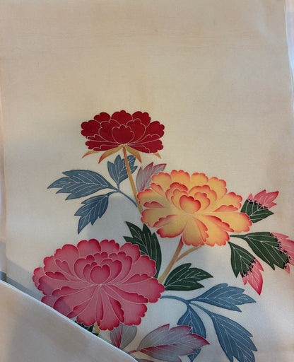 1970s Kaga Yuzen Hand-Painted Nagoya Obi Vintage