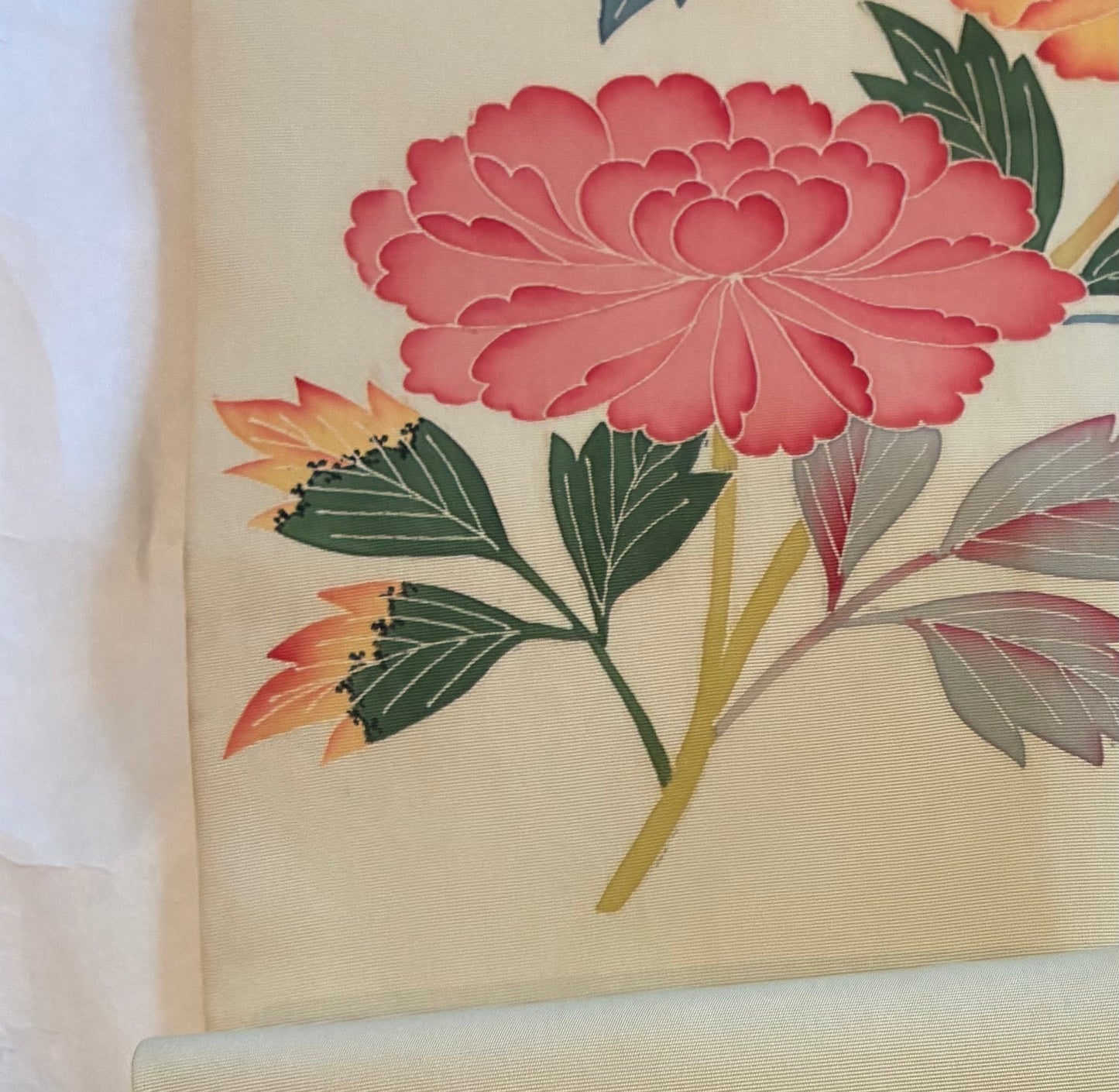 1970s Kaga Yuzen Hand-Painted Nagoya Obi Vintage