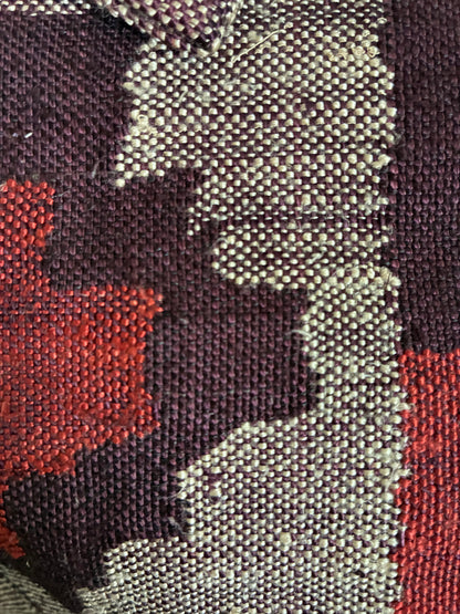 Geometric Pattern Silk Nagoya-Obi Woven with Tsumugi Threads  (c. 1965)