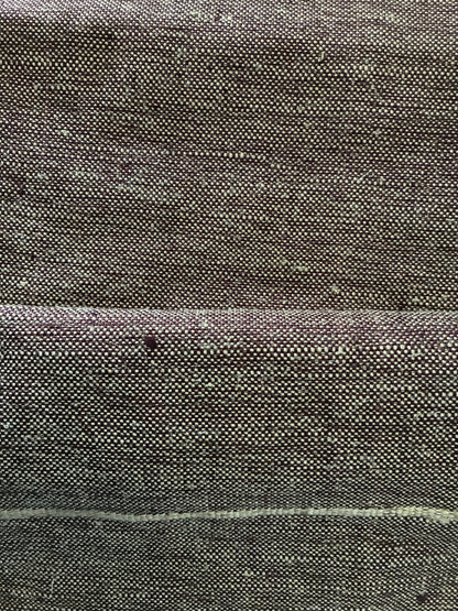 Geometric Pattern Silk Nagoya-Obi Woven with Tsumugi Threads  (c. 1965)