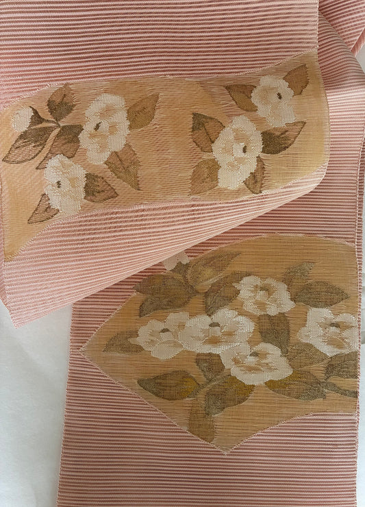 Summer Silk Nagoya Obi – Tapestry Weave (Ro-tsuzure)