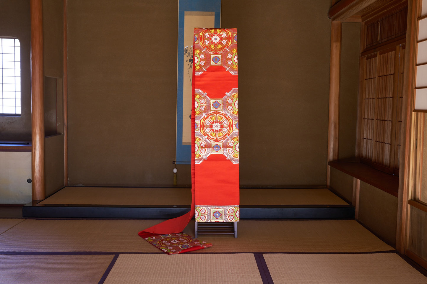 Vintage Tatsumura Heizo II Nishijin Silk Obi – Shosoin-Inspired Medallion Design