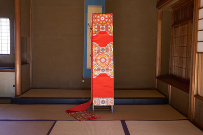 Vintage Tatsumura Heizo II Nishijin Silk Obi – Shosoin-Inspired Medallion Design