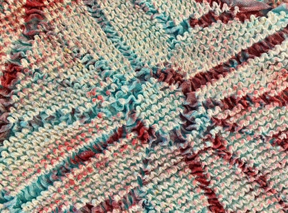 All-Over Shibori Silk Obiage with Geometric Pattern  1965-1975